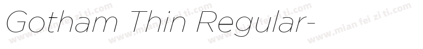Gotham Thin Regular字体转换